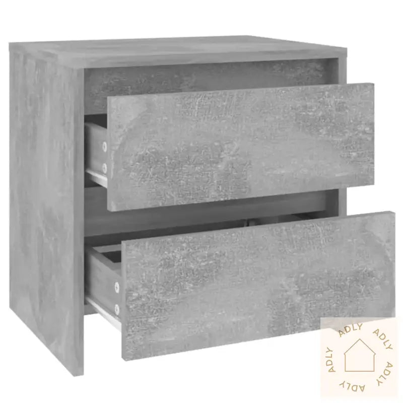 Nattbord Betonggrå 45X34,5X44,5 Cm Konstruert Tre