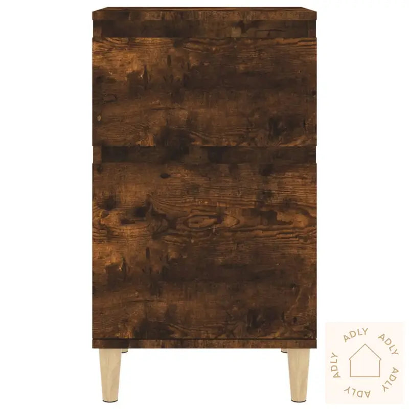 Nattbord 2 Stk Røkt Eik 40X35X70 Cm