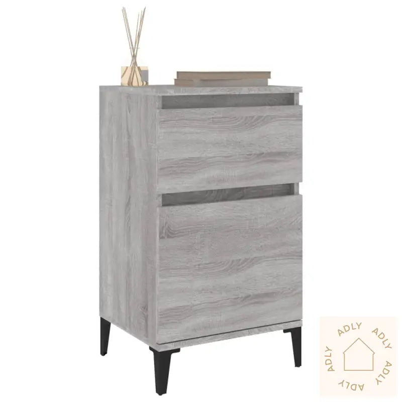Nattbord Grå Sonoma 40X35X70 Cm