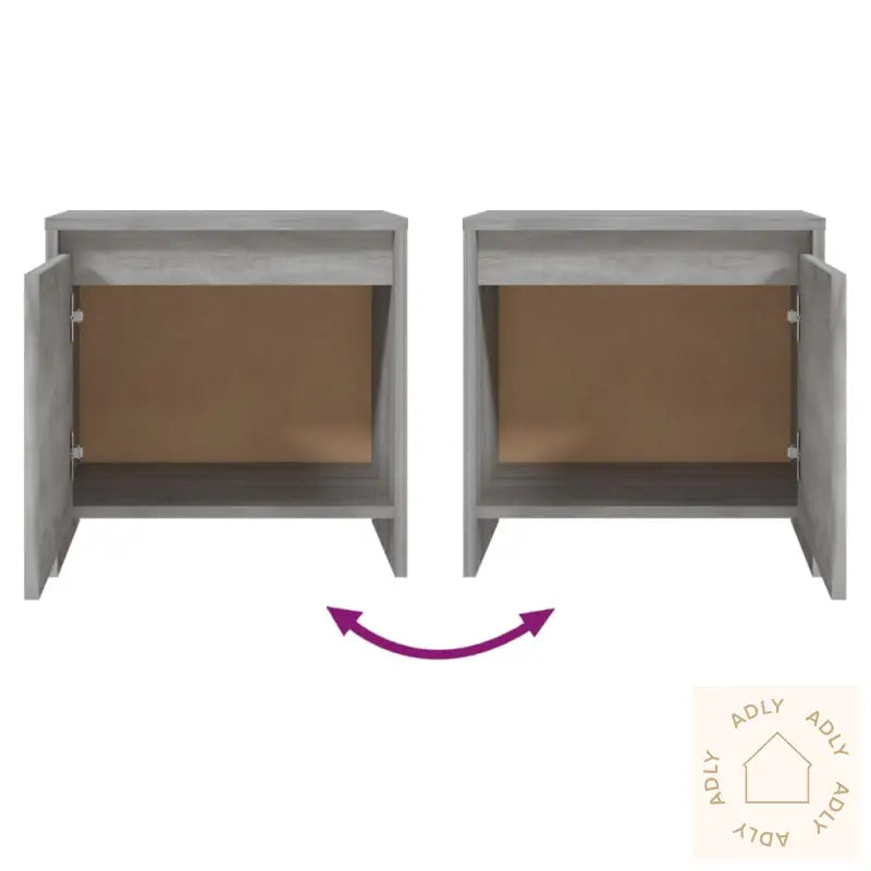 Nattbord Grå Sonoma 45X34X44,5 Cm Konstruert Tre