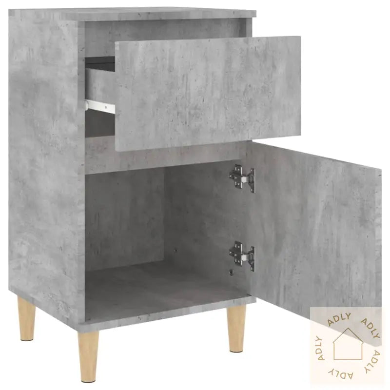 Nattbord Betonggrå 40X35X70 Cm