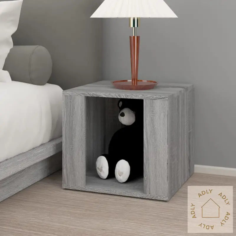 Nattbord Grå Sonoma 41X40X36 Cm Konstruert Tre