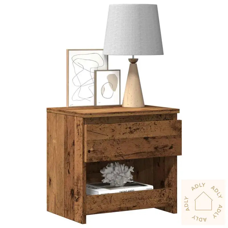 Nattbord Gammelt Tre 40X30X39 Cm Konstruert Tre