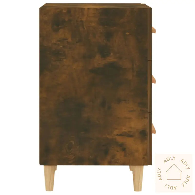 Nattbord Røkt Eik 40X40X66 Cm Konstruert Tre
