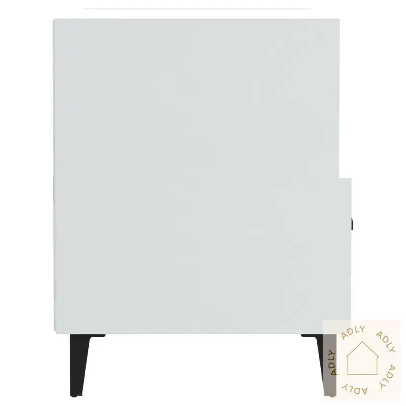 Nattbord 2 Stk Høyglans Hvit Konstruert Tre