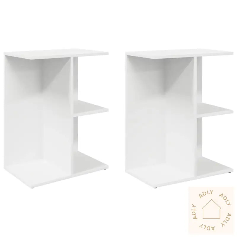 Nattbord 2 Stk Hvit 46,5X29X61 Cm Konstruert Tre