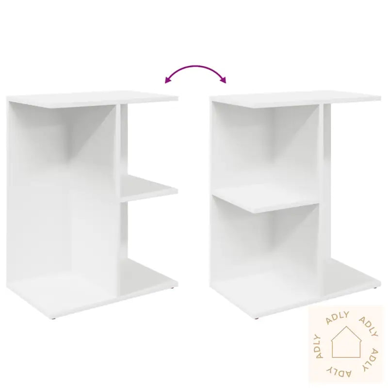 Nattbord 2 Stk Hvit 46,5X29X61 Cm Konstruert Tre