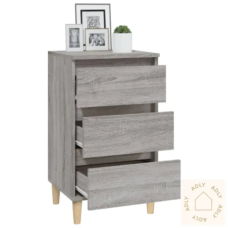 Nattbord Grå Sonoma 40X35X70 Cm Konstruert Tre