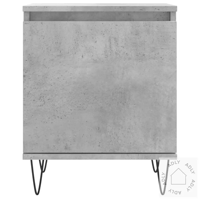 Nattbord 2 Stk Betonggrå 40X30X50 Cm Konstruert Tre