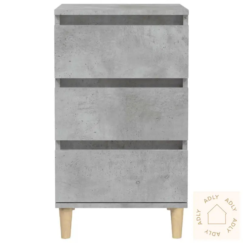 Nattbord Betonggrå 40X35X70 Cm Konstruert Tre