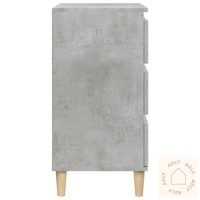 Nattbord Betonggrå 40X35X70 Cm Konstruert Tre