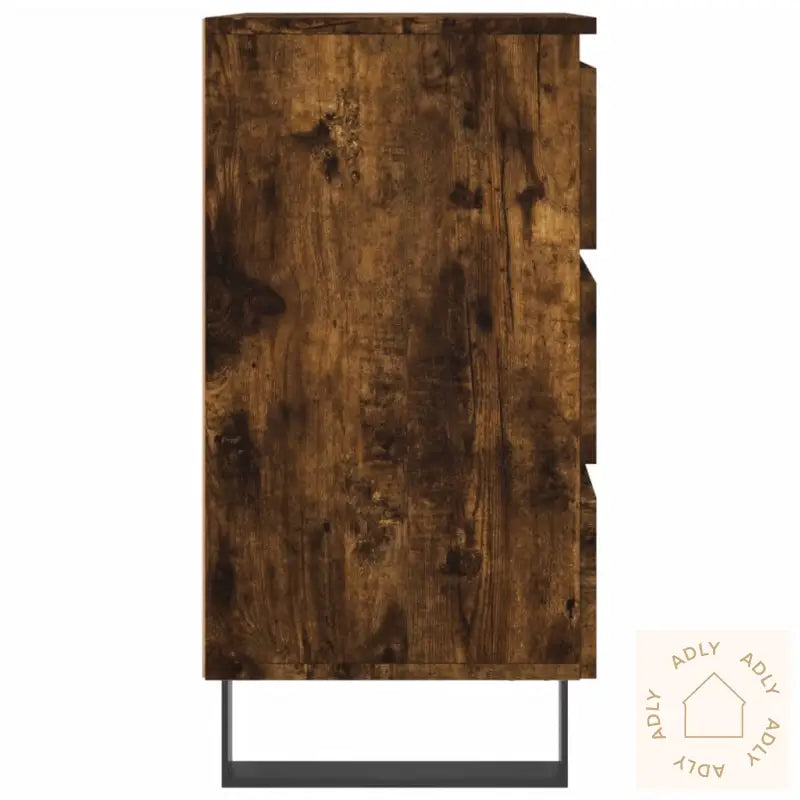 Nattbord 2 Stk Røkt Eik 40X35X69 Cm Konstruert Tre