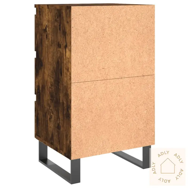 Nattbord 2 Stk Røkt Eik 40X35X69 Cm Konstruert Tre