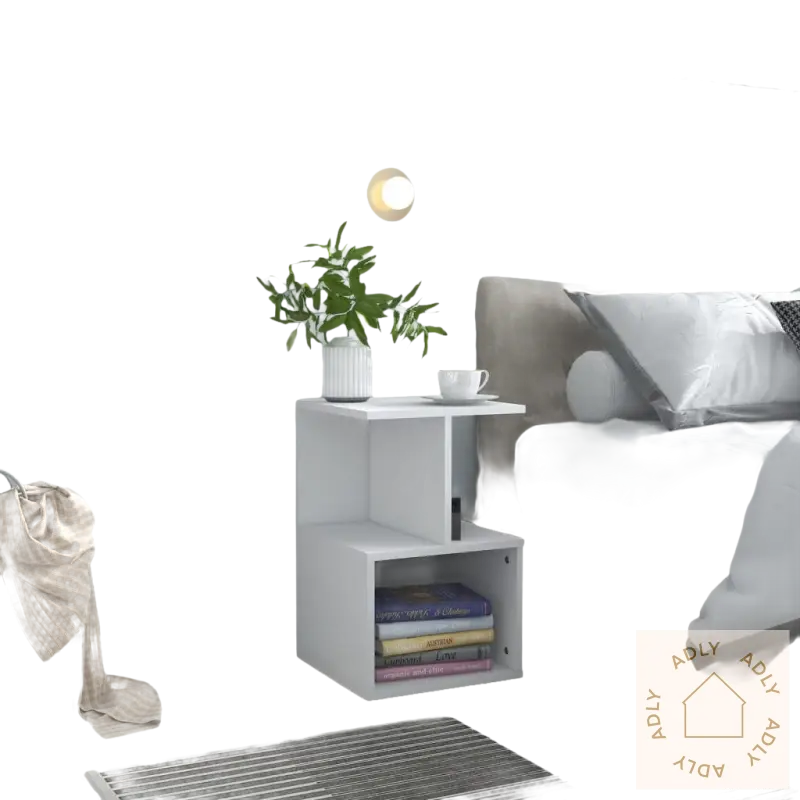 Hvitt elegant nattbord for soverommet, perfekt nattbord møbler, stilfullt design