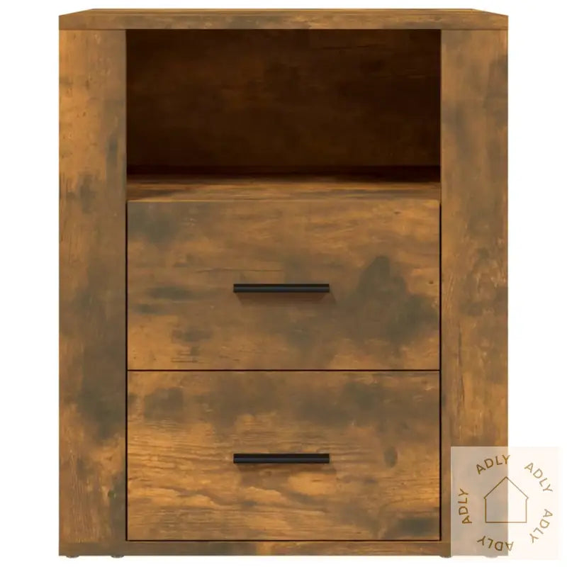 Nattbord Røkt Eik 50X36X60 Cm Konstruert Tre