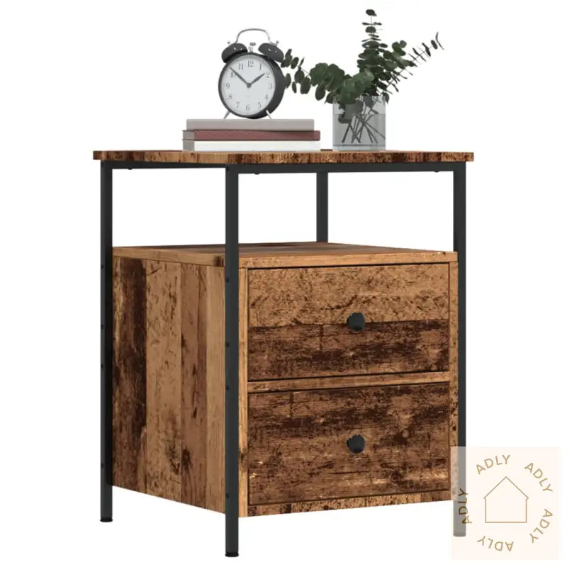 Nattbord Gammelt Tre 44X45X60 Cm Konstruert Tre