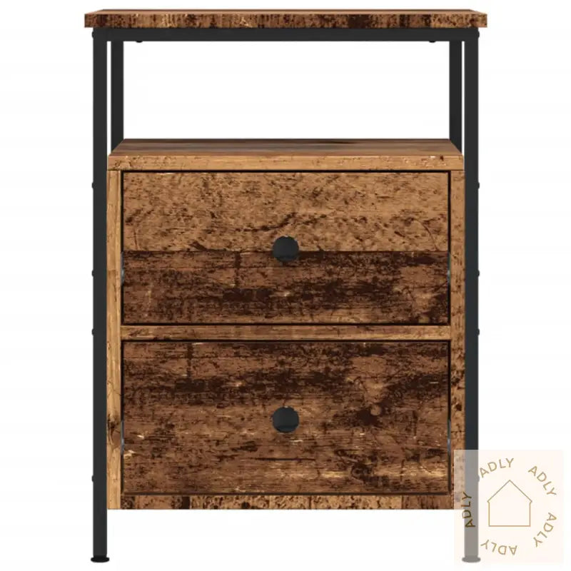 Nattbord Gammelt Tre 44X45X60 Cm Konstruert Tre