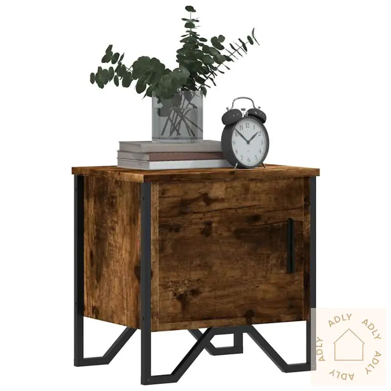 Nattbord Røkt Eik 40X30X40 Cm Konstruert Tre