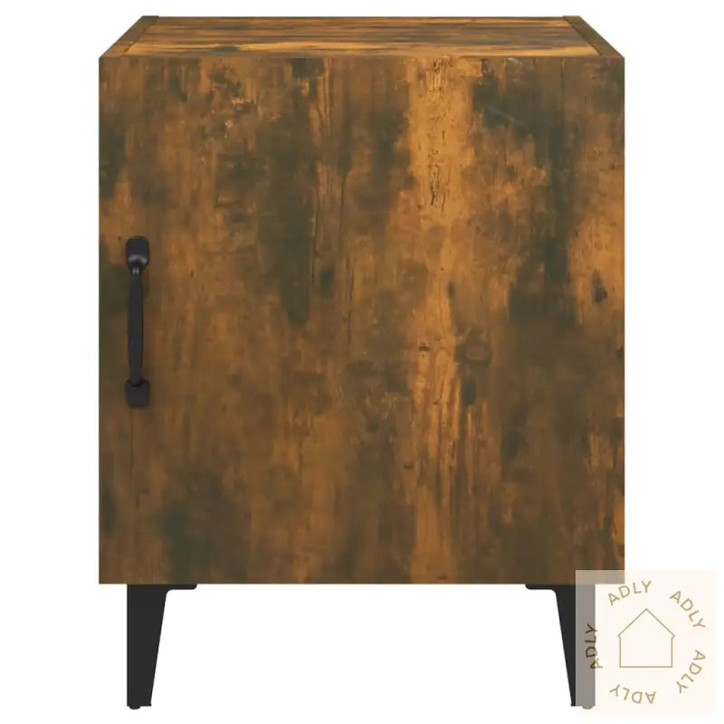 Nattbord 2 Stk Røkt Eik Konstruert Tre