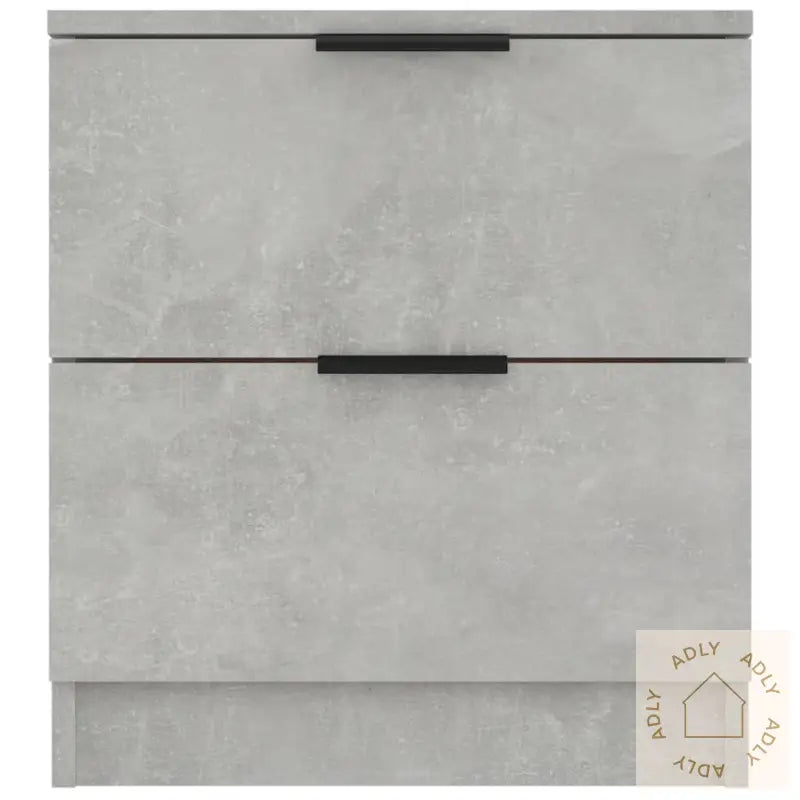 Nattbord 2 Stk Betonggrå Konstruert Tre