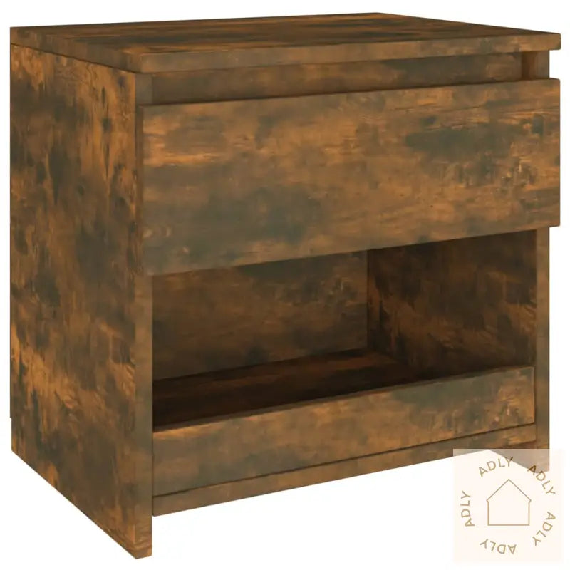 Nattbord 2 Stk Røkt Eik 40X30X39 Cm Konstruert Tre