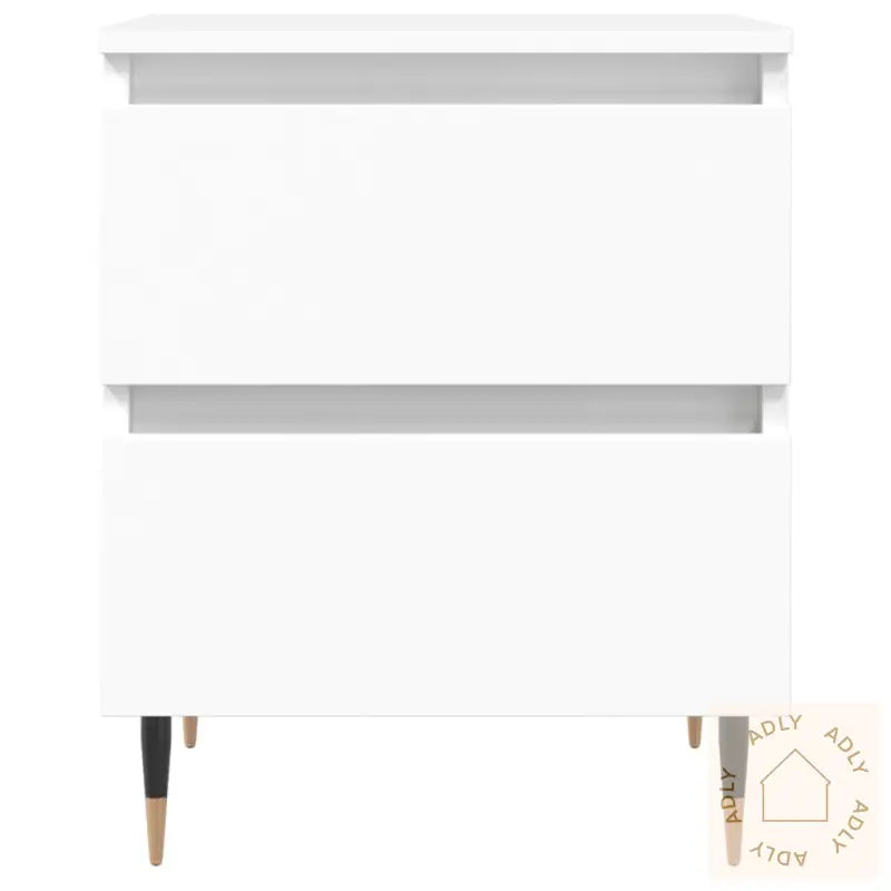 Nattbord 2 Stk Hvit 40X35X50 Cm Konstruert Tre