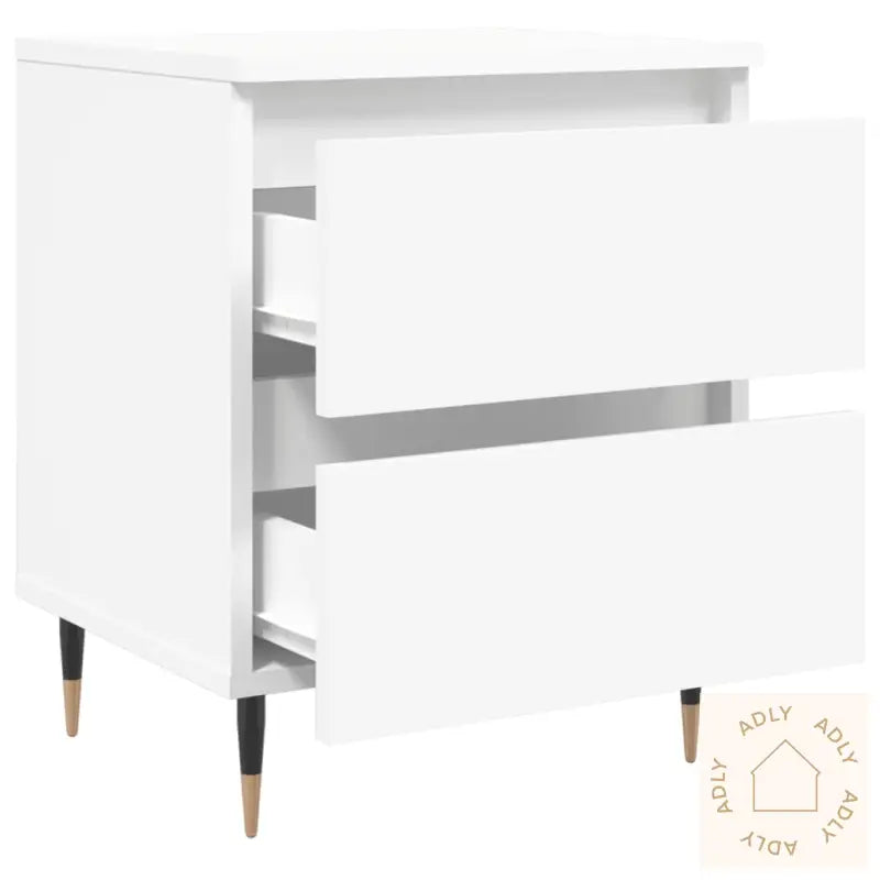 Nattbord 2 Stk Hvit 40X35X50 Cm Konstruert Tre