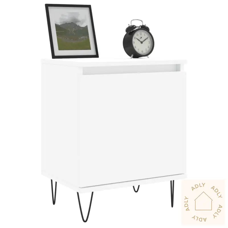Nattbord 2 Stk Hvit 40X30X50 Cm Konstruert Tre