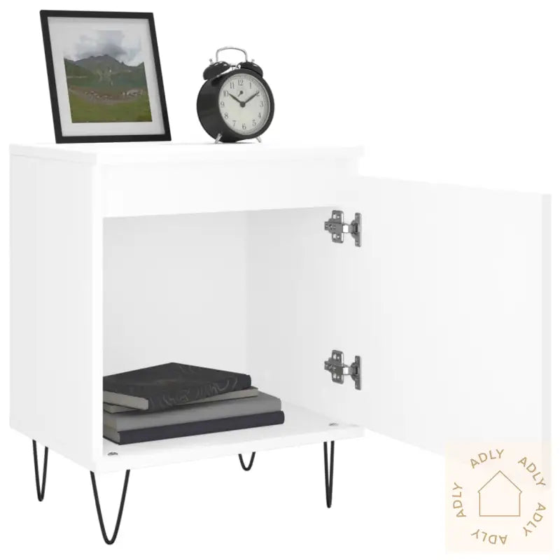 Nattbord 2 Stk Hvit 40X30X50 Cm Konstruert Tre