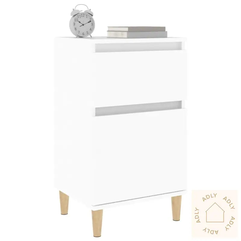 Nattbord Hvit 40X35X70 Cm