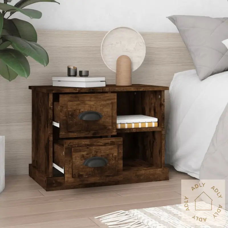 Nattbord Røkt Eik 60X35,5X45 Cm