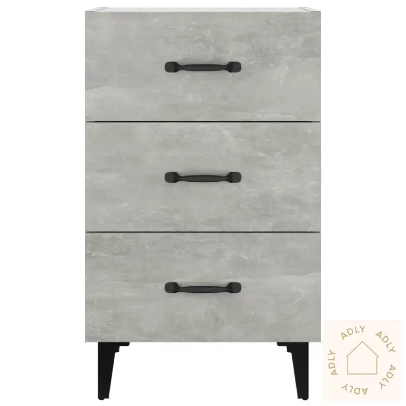 Nattbord Betonggrå 40X40X66 Cm Konstruert Tre