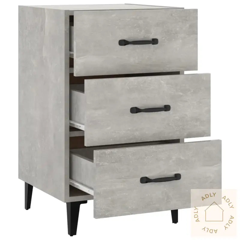 Nattbord Betonggrå 40X40X66 Cm Konstruert Tre