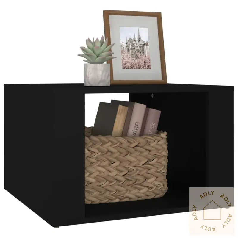 Nattbord Svart 57X55X36 Cm Konstruert Tre