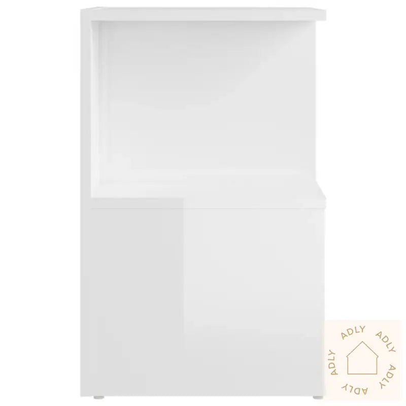 Nattbord Høyglans Hvit 35X35X55 Cm Konstruert Tre