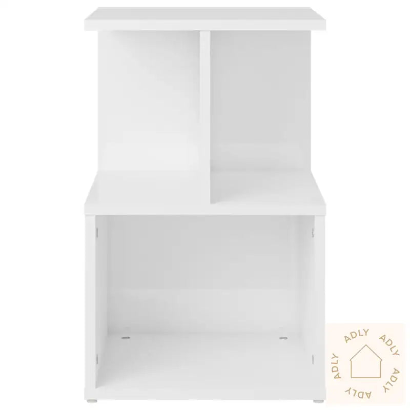 Nattbord Høyglans Hvit 35X35X55 Cm Konstruert Tre