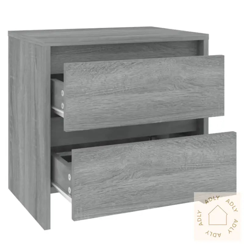 Nattbord Grå Sonoma Eik 45X34,5X44,5 Cm Konstruert Tre