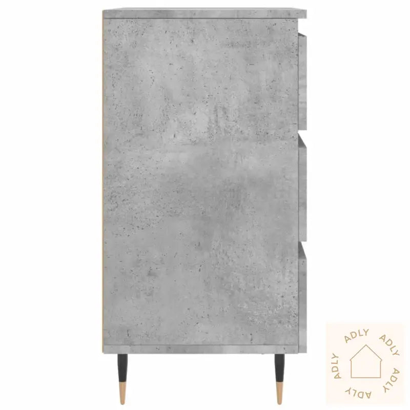 Nattbord 2 Stk Betonggrå 40X35X69 Cm Konstruert Tre
