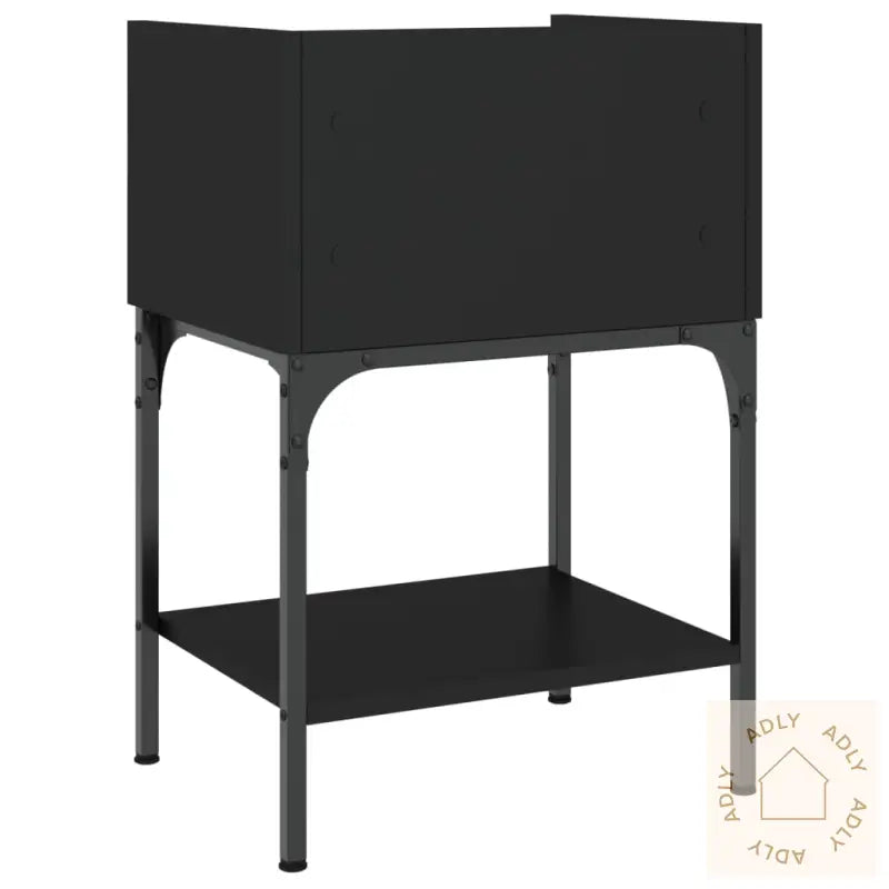Nattbord Svart 40,5X31X60 Cm Konstruert Tre