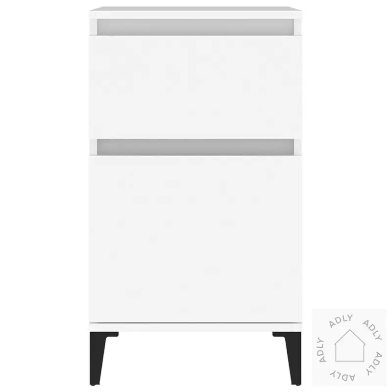 Nattbord Hvit 40X35X70 Cm