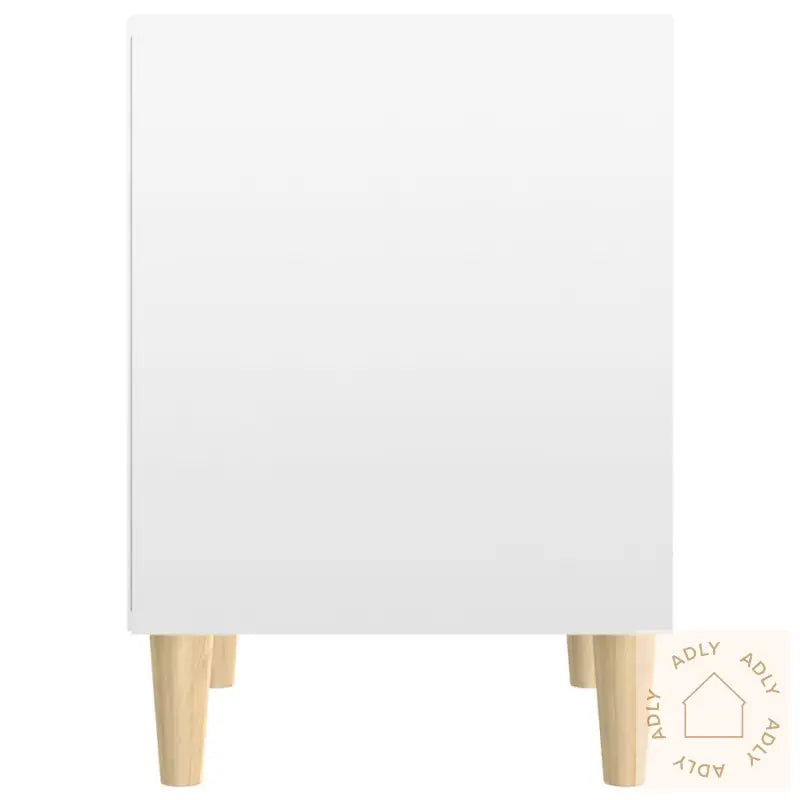 Nattbord Høyglans Hvit 40X35X50 Cm Konstruert Tre