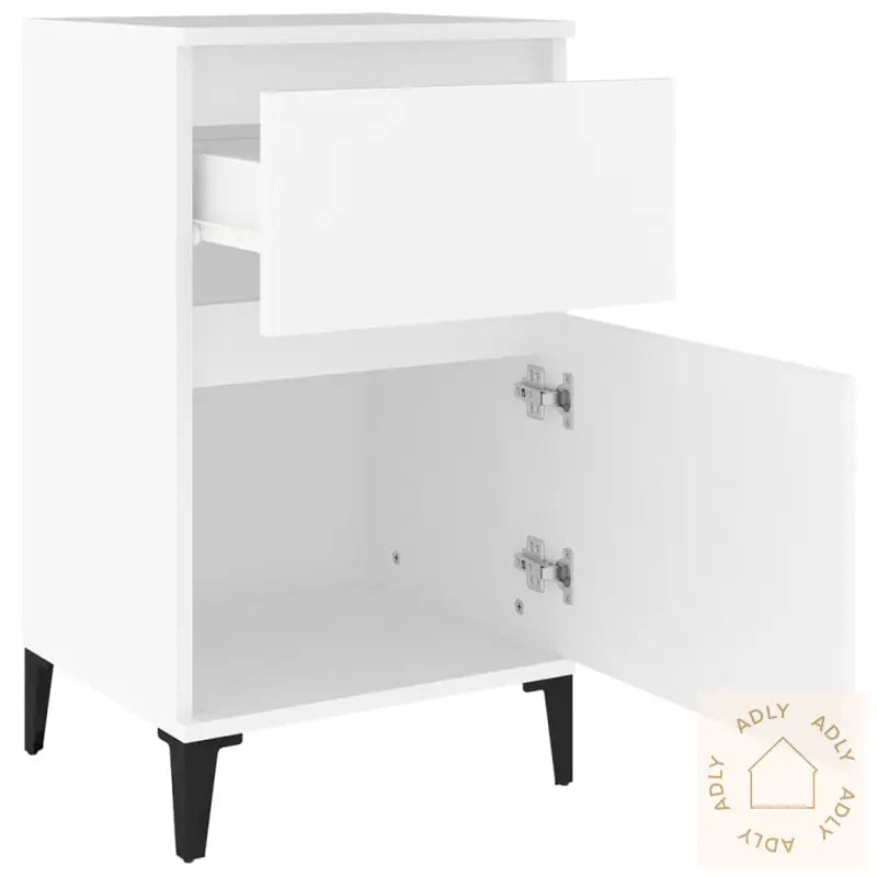 Nattbord Hvit 40X35X70 Cm