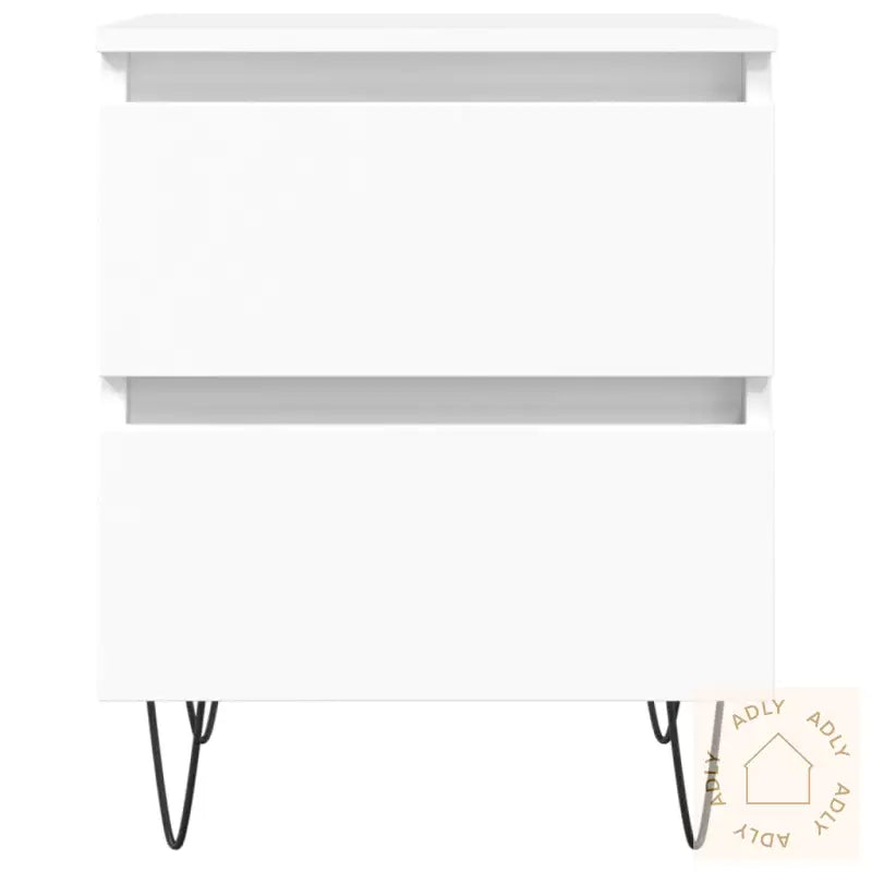 Nattbord Hvit 40X35X50 Cm Konstruert Tre