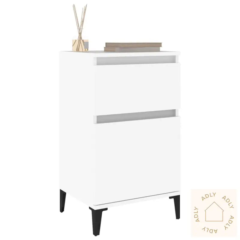 Nattbord Hvit 40X35X70 Cm