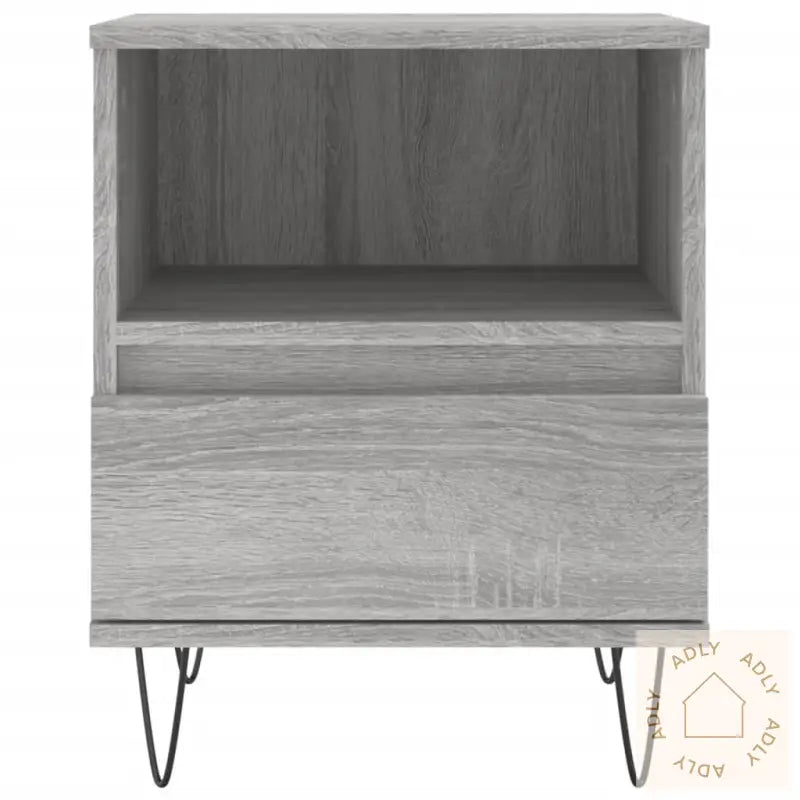 Nattbord Grå Sonoma 40X35X50 Cm Konstruert Tre