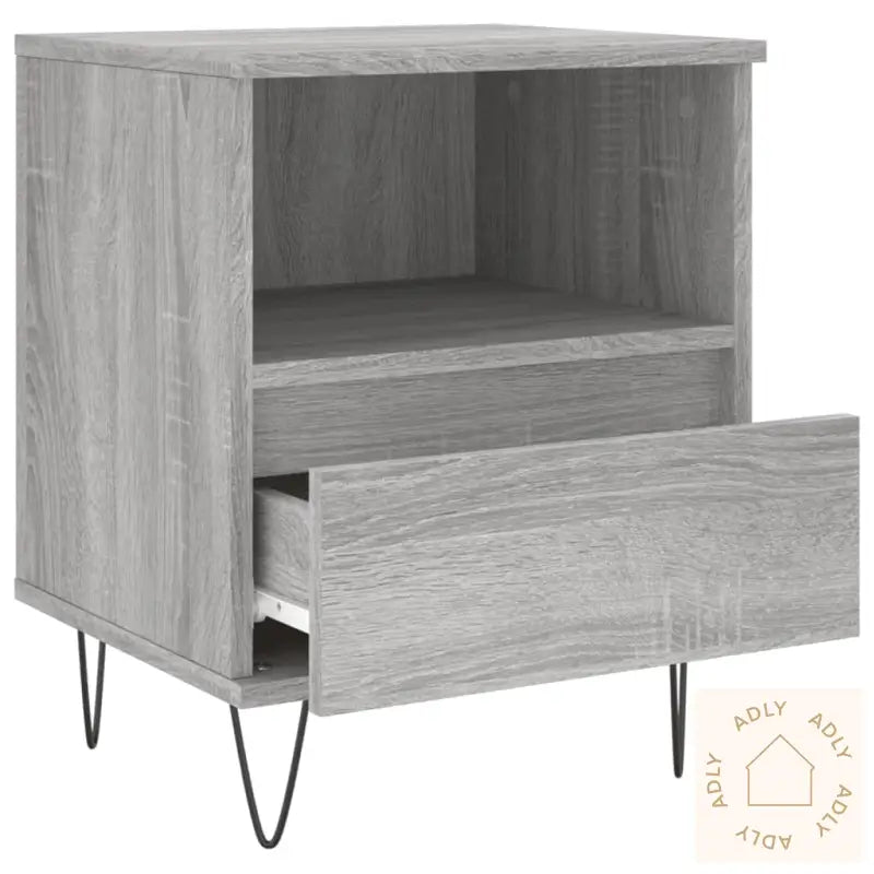 Nattbord Grå Sonoma 40X35X50 Cm Konstruert Tre