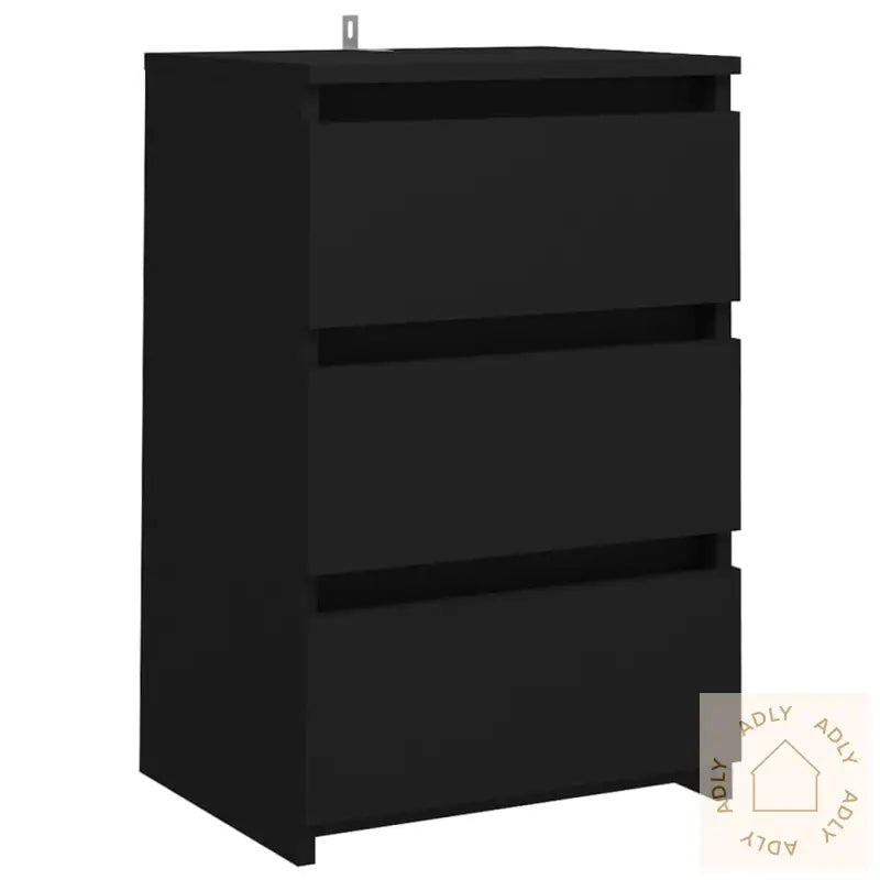Nattbord Svart 40X35X62,5 Cm Konstruert Tre