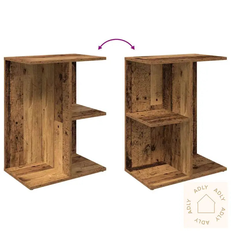 Nattbord 2 Stk Gammelt Tre 46,5X29X61 Cm Konstruert Tre