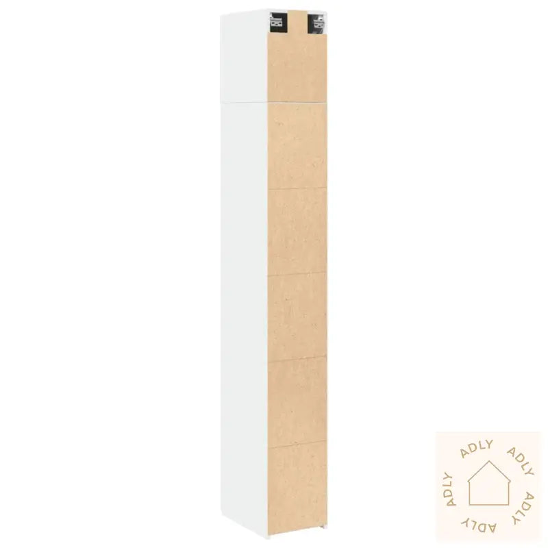 Smalt Oppbevaringsskap Hvit 30X42,5X225 Cm Konstruert Tre