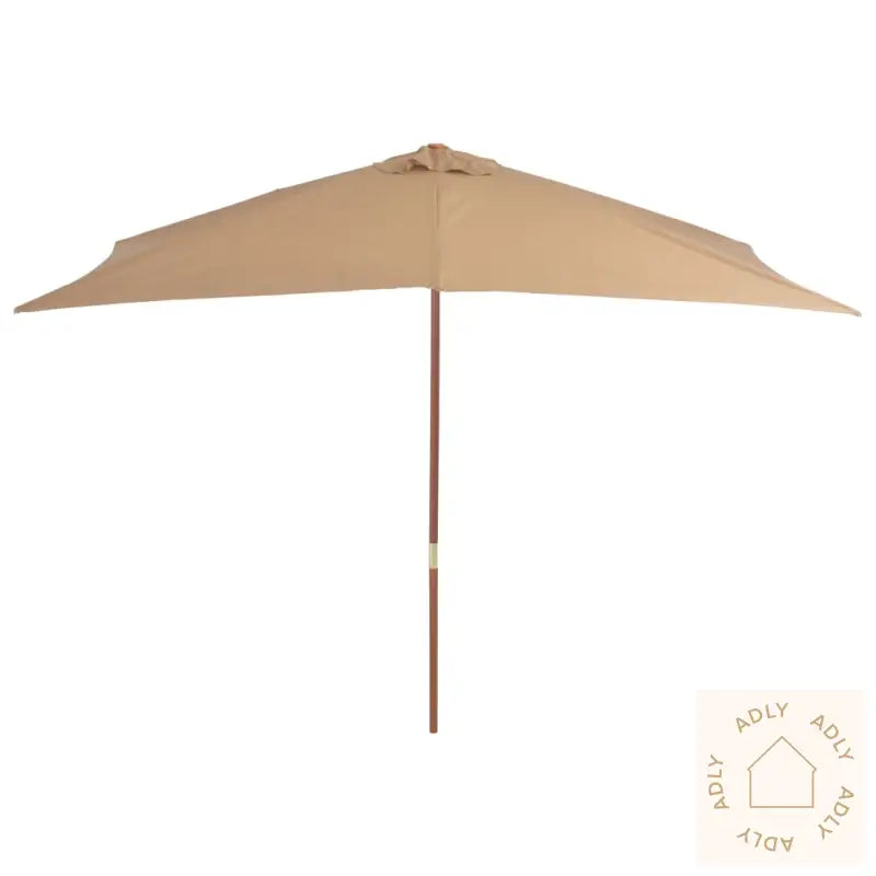 Parasoll Med Trestang 200X300 Cm Gråbrun